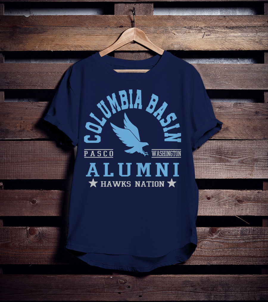 Columbia Basin Alumni Hawks Nation Pasco Washington T-Shirt
