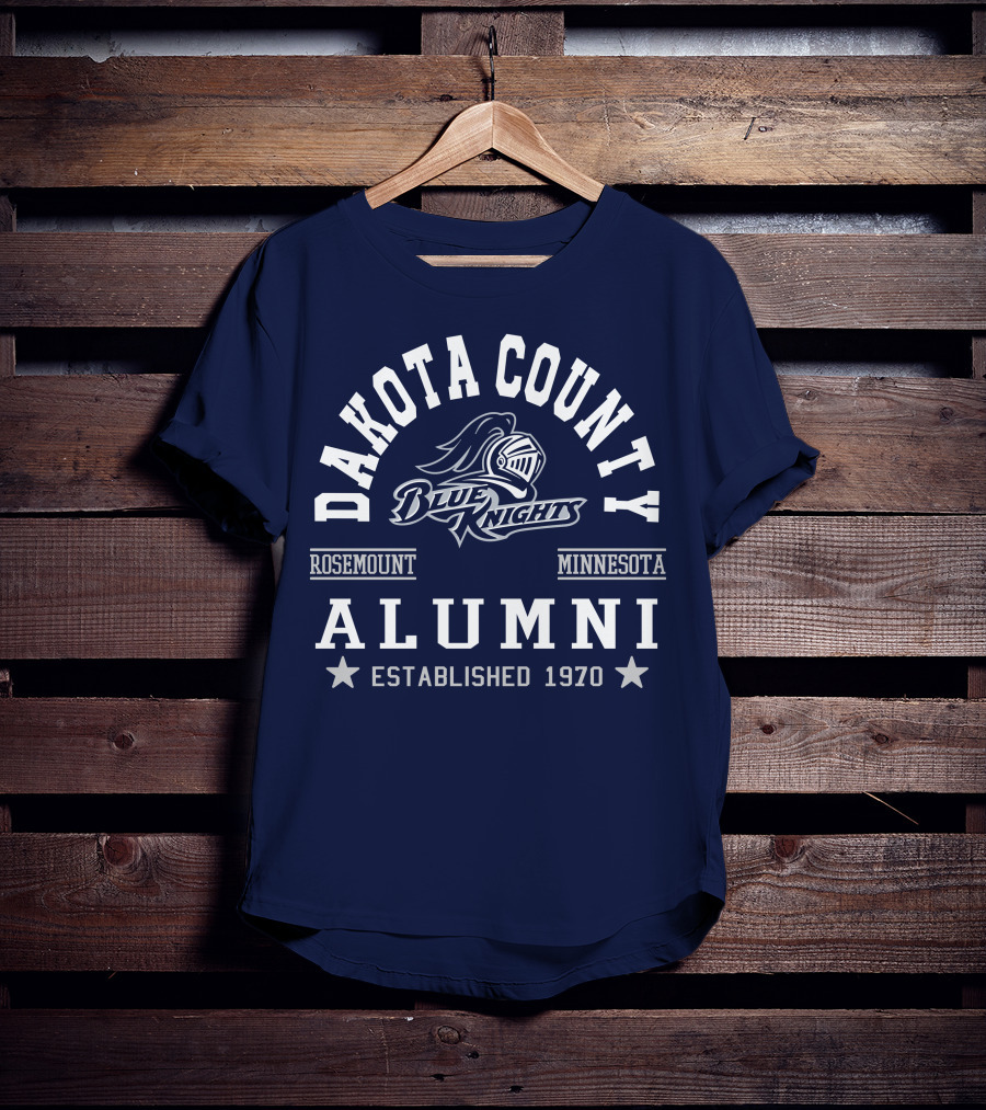 Dakota County Blue Knights Rosemount Minnesota Alumni Established 1970 T-Shirt