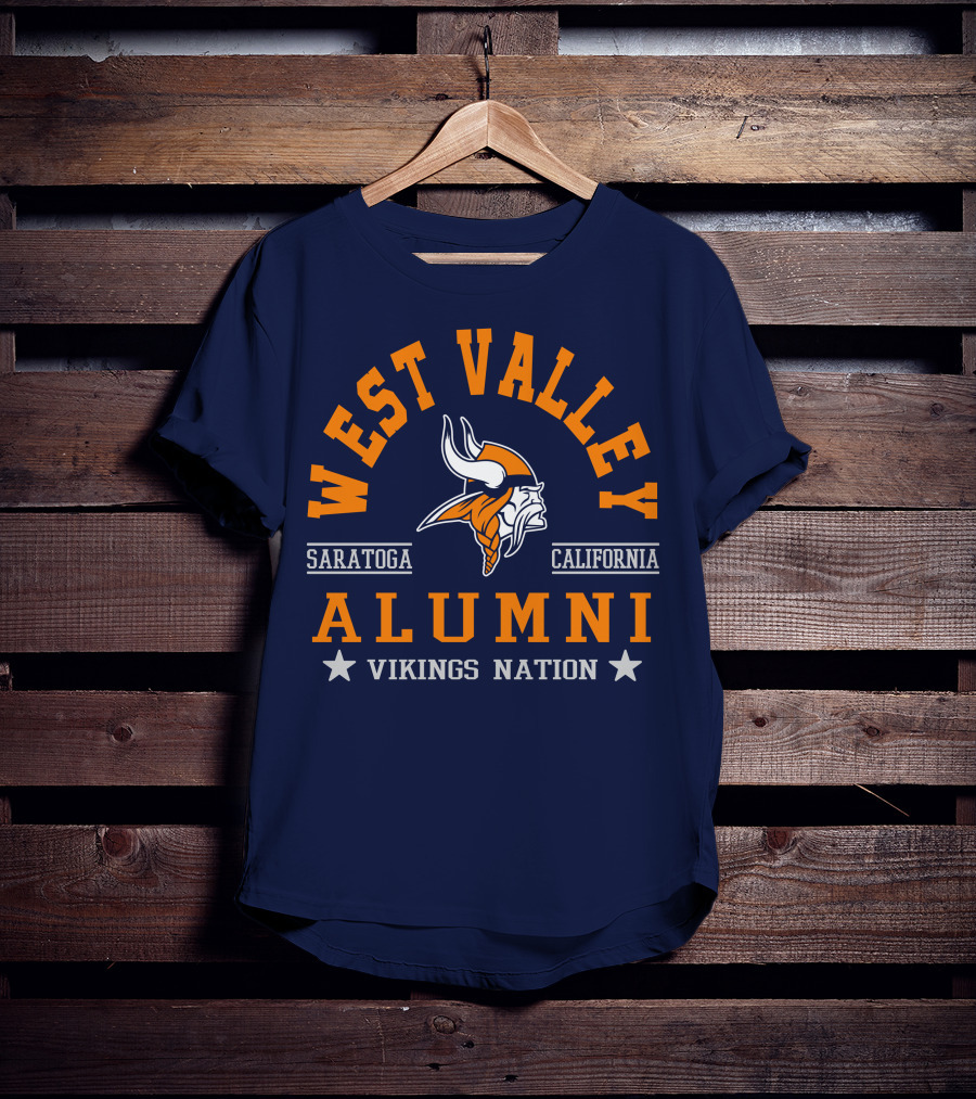 West Valley Alumni Saratoga California Vikings Nation T-Shirt