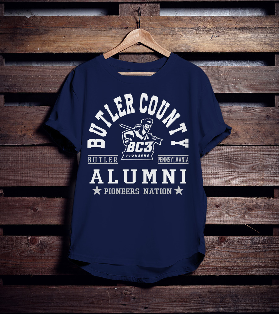 Butler County BC3 Pioneers Alumni Pennsylvania Nation T-Shirt