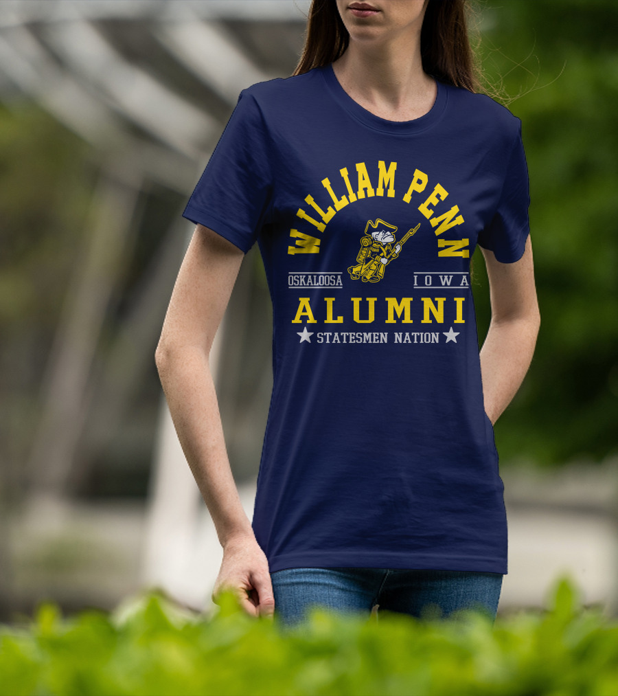 William Penn Oskaloosa Iowa Alumni Statesmen Nation T-Shirt