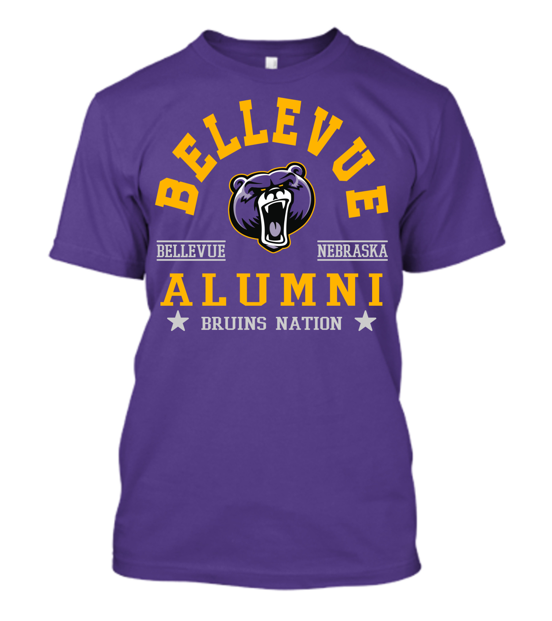 Bellevue Nebraska Alumni Bruins Nation Bear T-Shirt