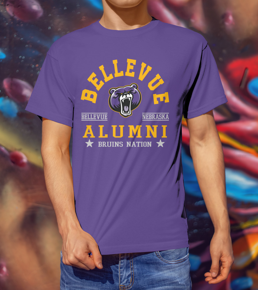 Bellevue Nebraska Alumni Bruins Nation Bear T-Shirt