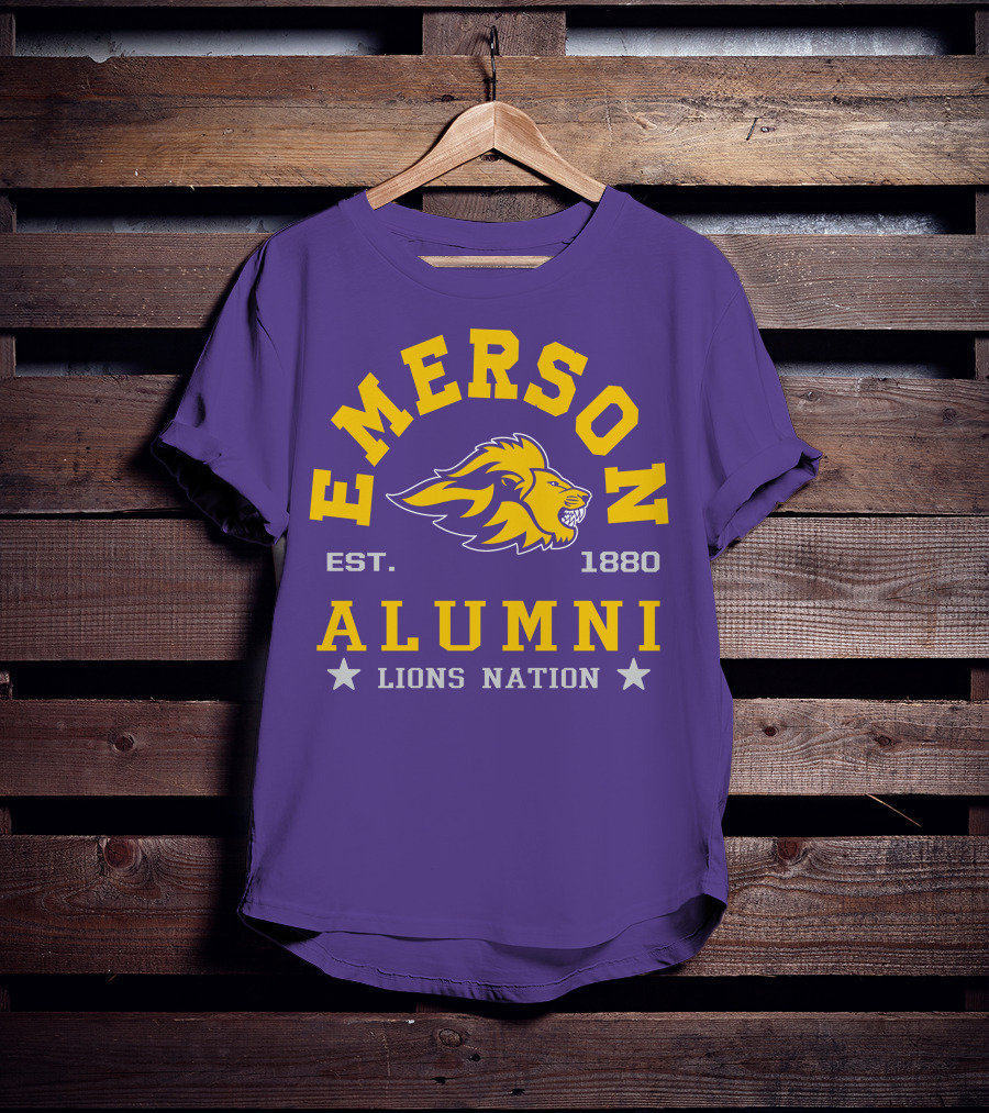 Emerson Alumni Lions Nation Est. 1880 T-Shirt