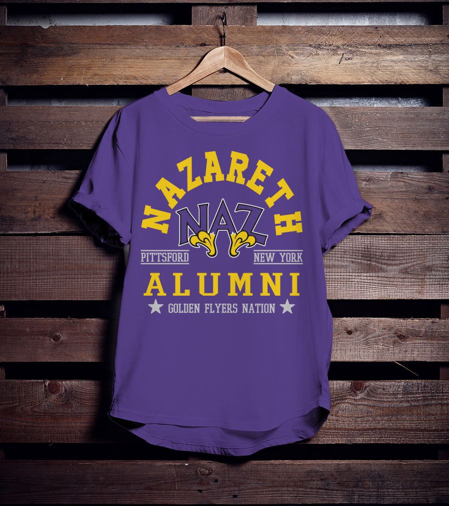 Nazareth College Alumni Pittsford New York Golden Flyers Nation T-Shirt