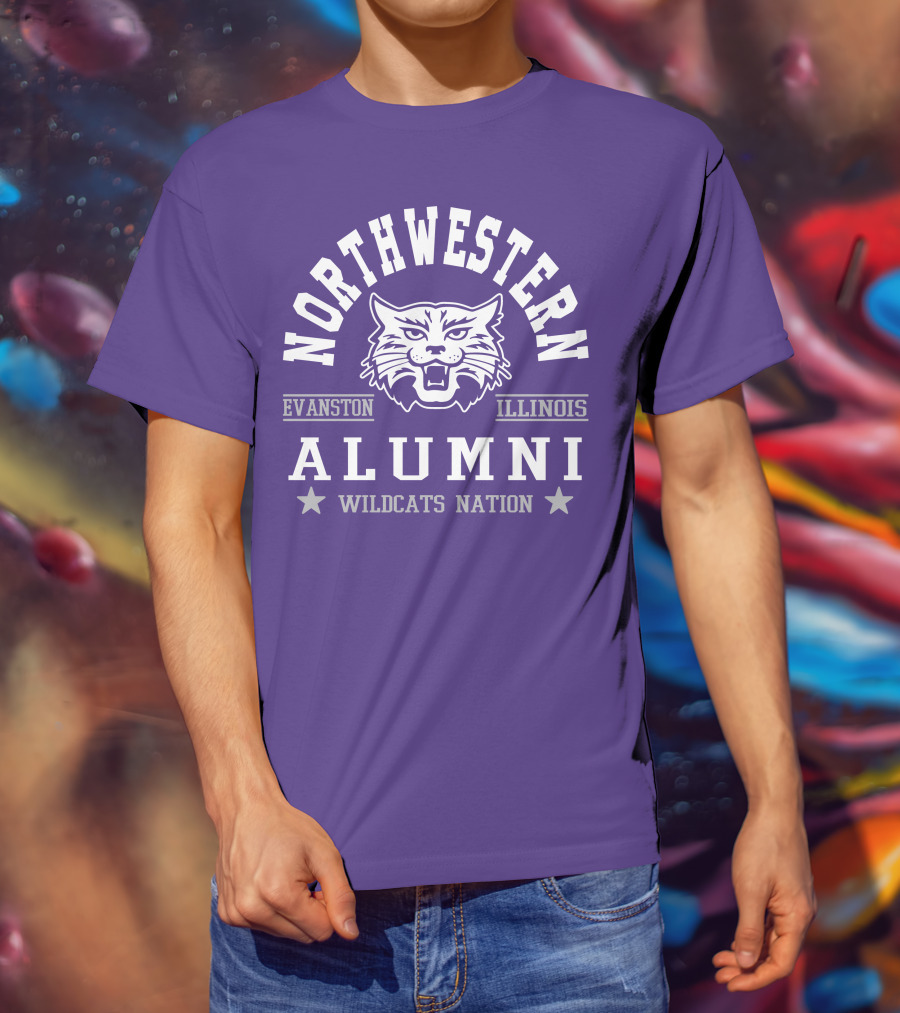 Northwestern Wildcats Alumni Evanston Illinois Nation T-Shirt