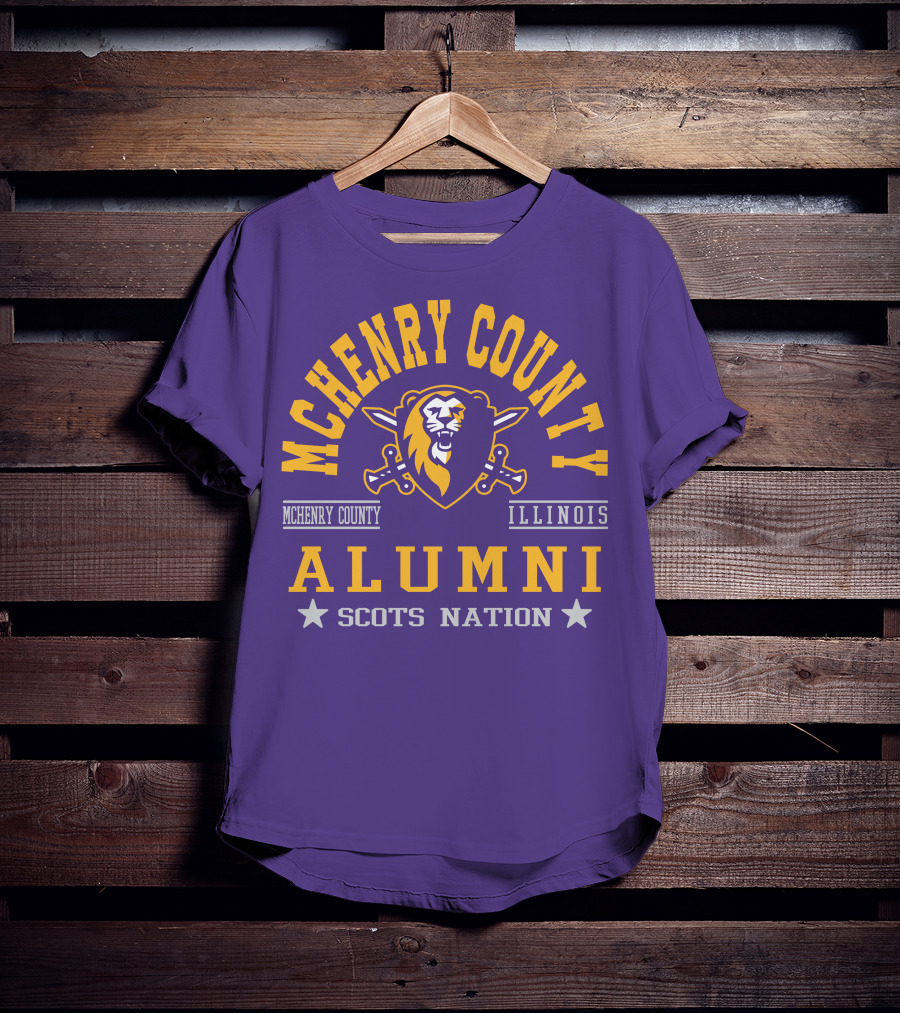 McHenry County Illinois Alumni Scots Nation Lion Crest T-Shirt