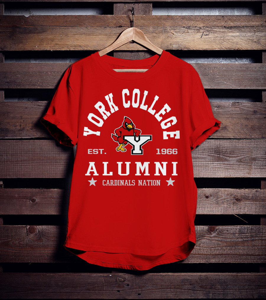 York College Alumni Cardinals Nation Est. 1966 T-Shirt