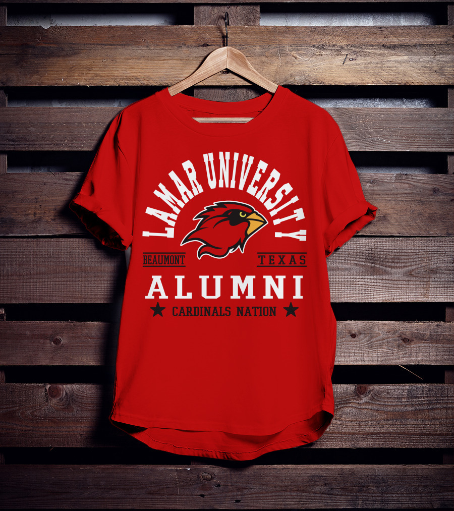 Lamar University Alumni Beaumont Texas Cardinals Nation T-Shirt