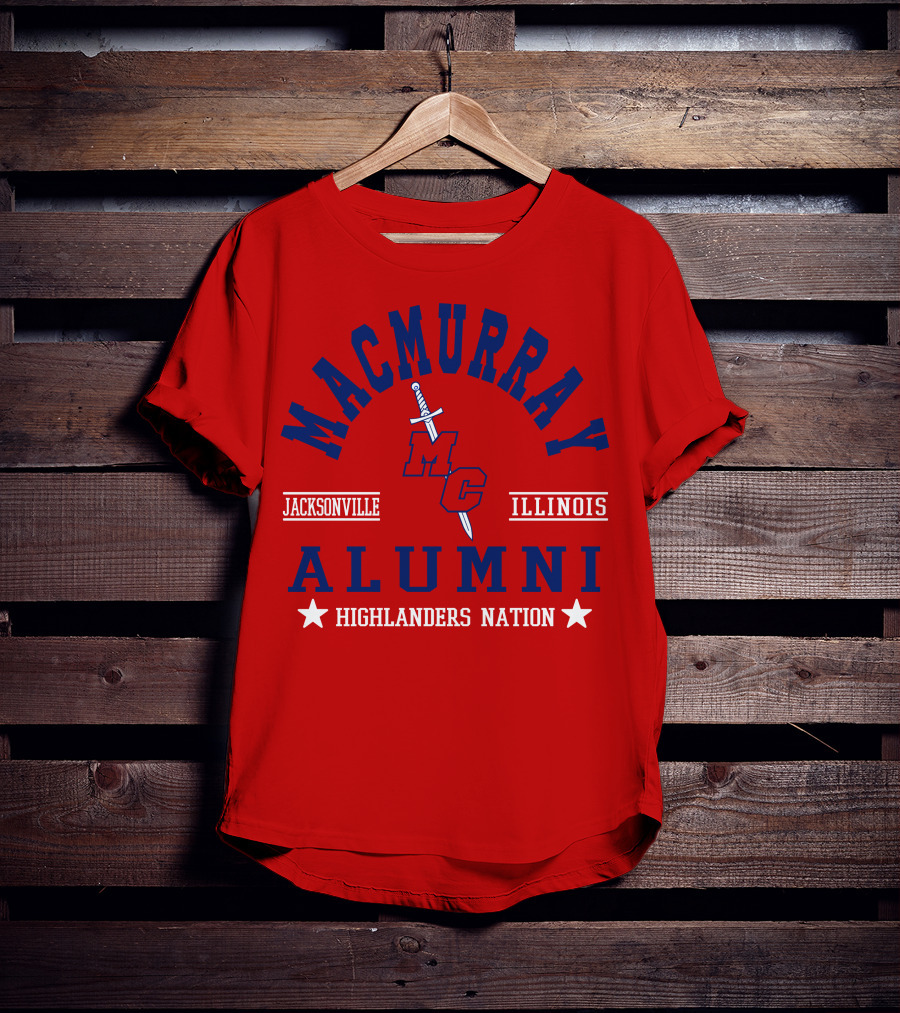 MacMurray College Jacksonville Illinois Alumni Highlanders Nation T-Shirt