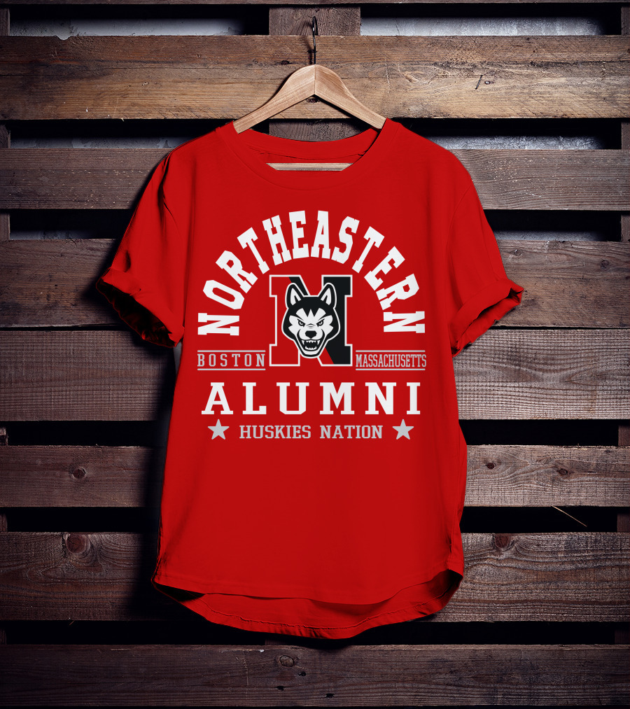 Northeastern Alumni Boston Massachusetts Huskies Nation T-Shirt