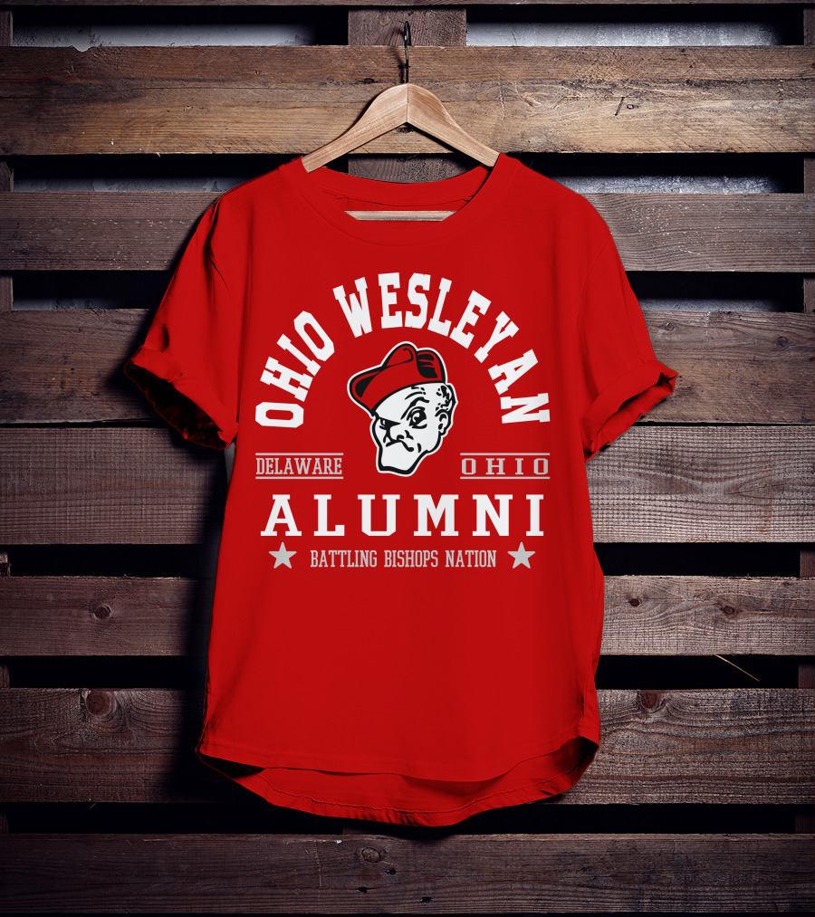 Ohio Wesleyan Alumni Battling Bishops Delaware Ohio Nation T-Shirt