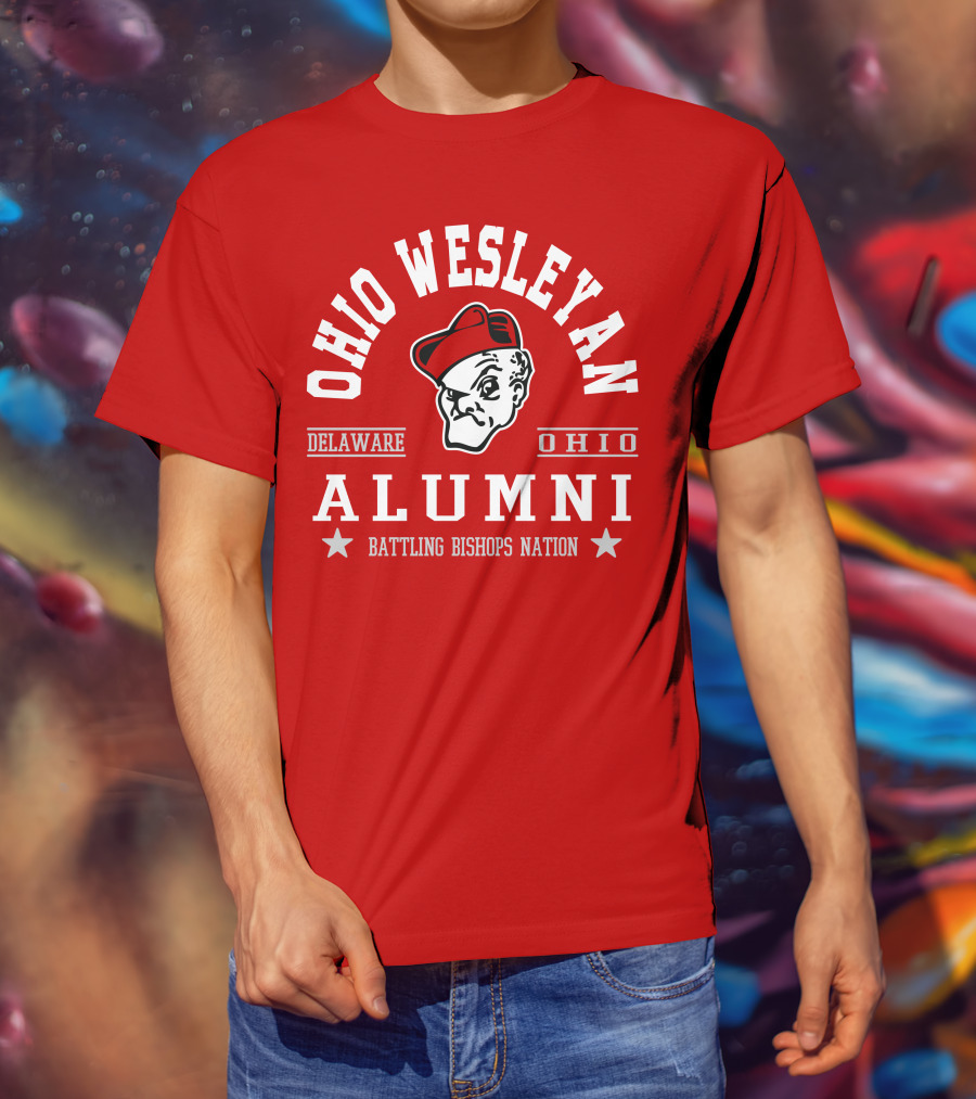 Ohio Wesleyan Alumni Battling Bishops Delaware Ohio Nation T-Shirt