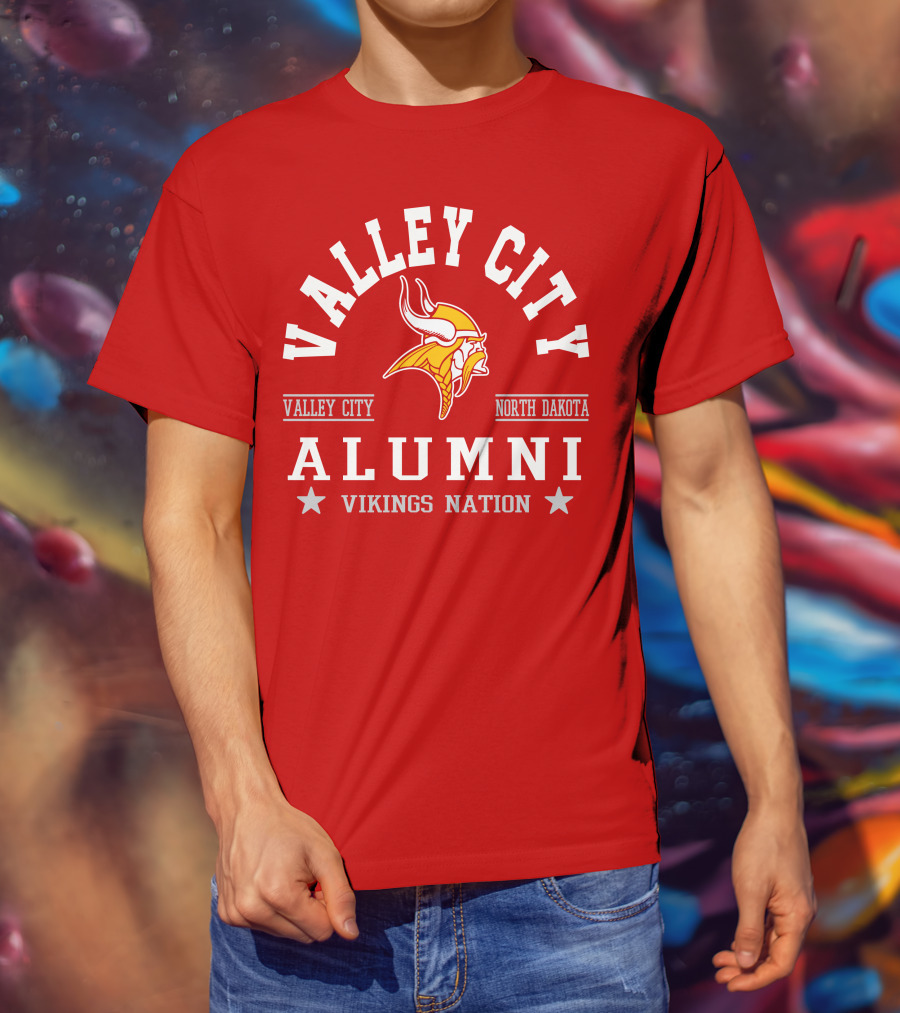 Valley City North Dakota Alumni Vikings Nation T-Shirt
