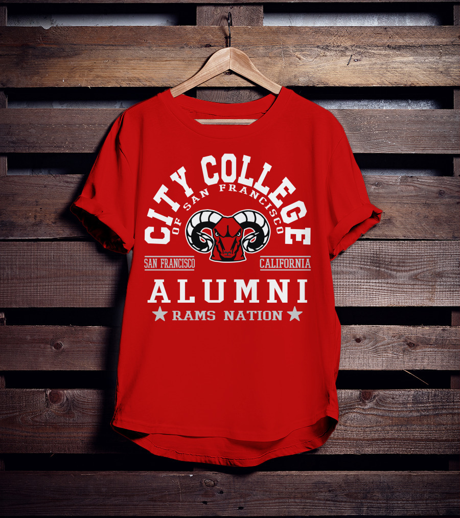 City College Of San Francisco California Alumni Rams Nation T-Shirt