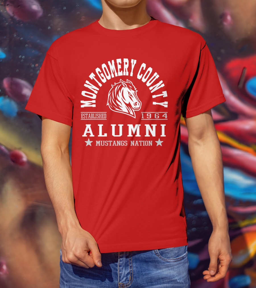 Montgomery County Alumni Mustangs Nation Established 1964 T-Shirt