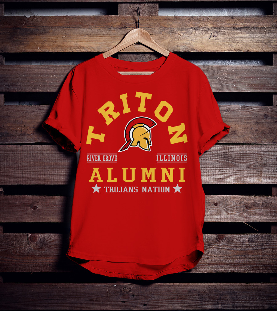 Triton Alumni River Grove Illinois Trojans Nation T-Shirt