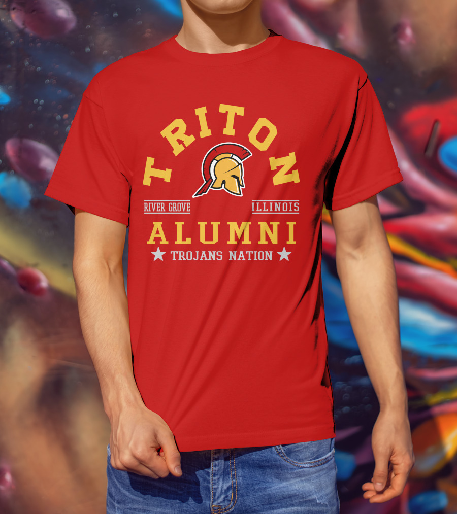 Triton Alumni River Grove Illinois Trojans Nation T-Shirt