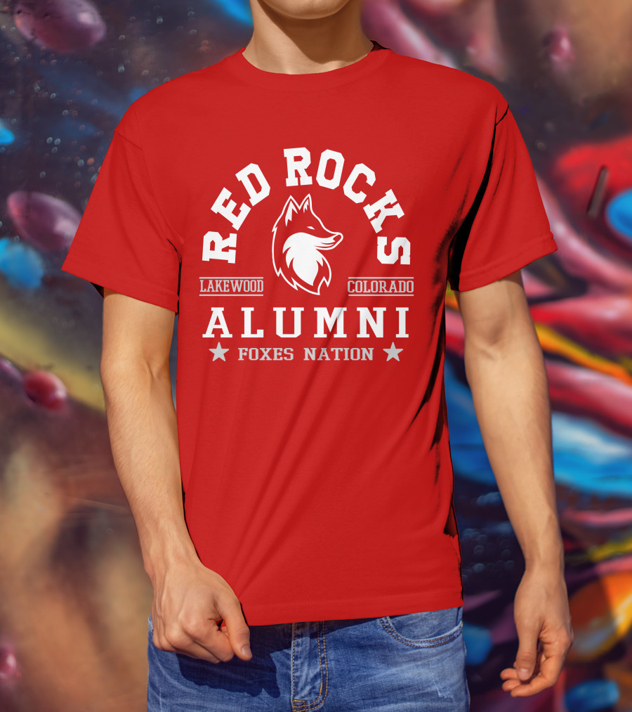 Red Rocks Alumni Lakewood Colorado Foxes Nation T-Shirt