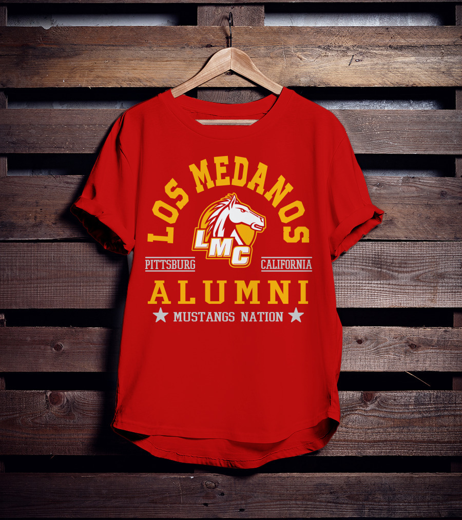 Los Medanos Pittsburg California LMC Alumni Mustangs Nation T-Shirt