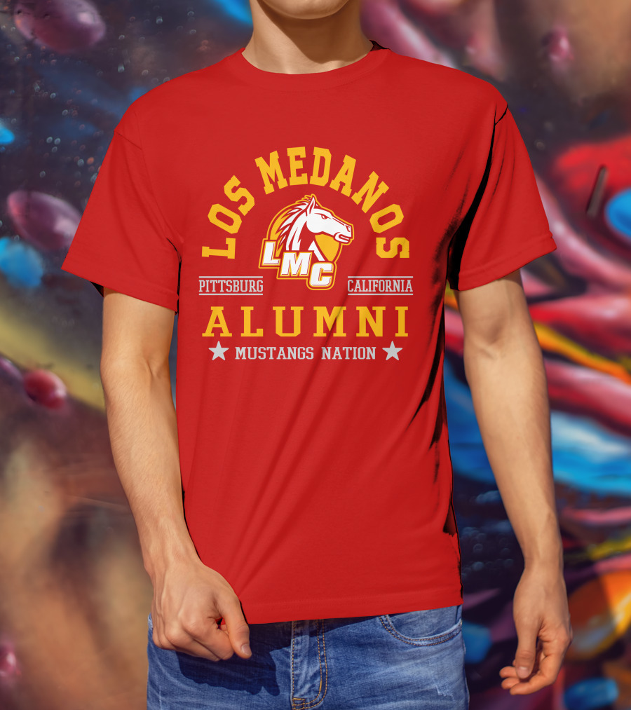 Los Medanos Pittsburg California LMC Alumni Mustangs Nation T-Shirt
