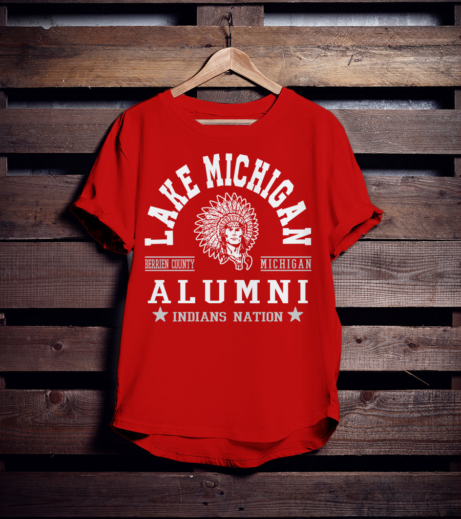 Lake Michigan Berrien County Alumni Indians Nation T-Shirt