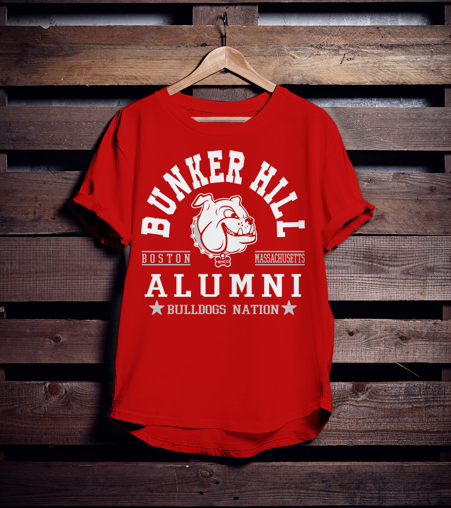 Bunker Hill Boston Massachusetts Alumni Bulldogs Nation T-Shirt