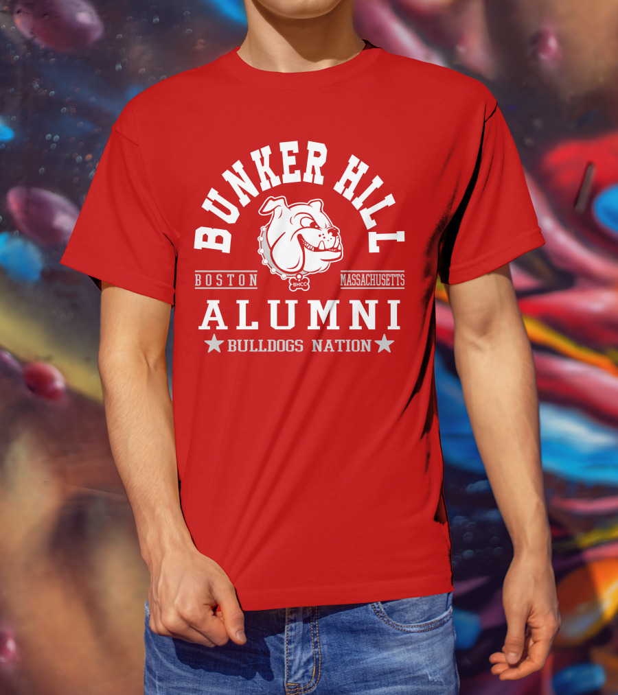 Bunker Hill Boston Massachusetts Alumni Bulldogs Nation T-Shirt
