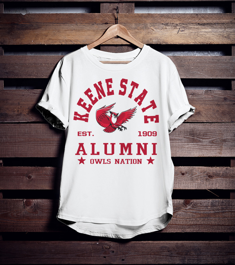 Keene State College Alumni Owls Nation Est. 1909 Red Owl T-Shirt