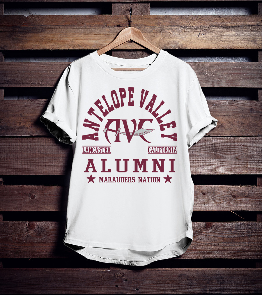 Antelope Valley Alumni AVC Marauders Nation Lancaster California T-Shirt