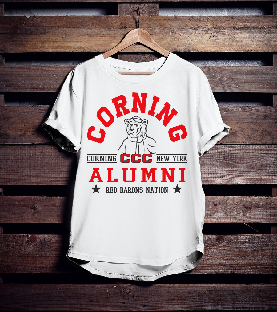 Corning New York CCC Alumni Red Barons Nation T-Shirt
