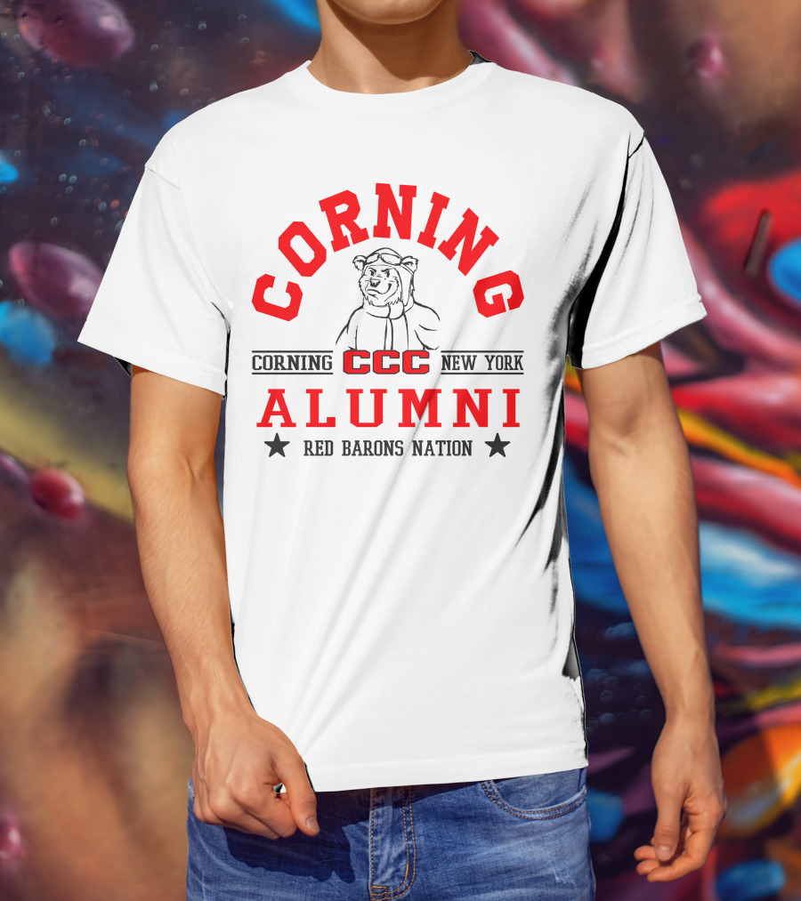 Corning New York CCC Alumni Red Barons Nation T-Shirt