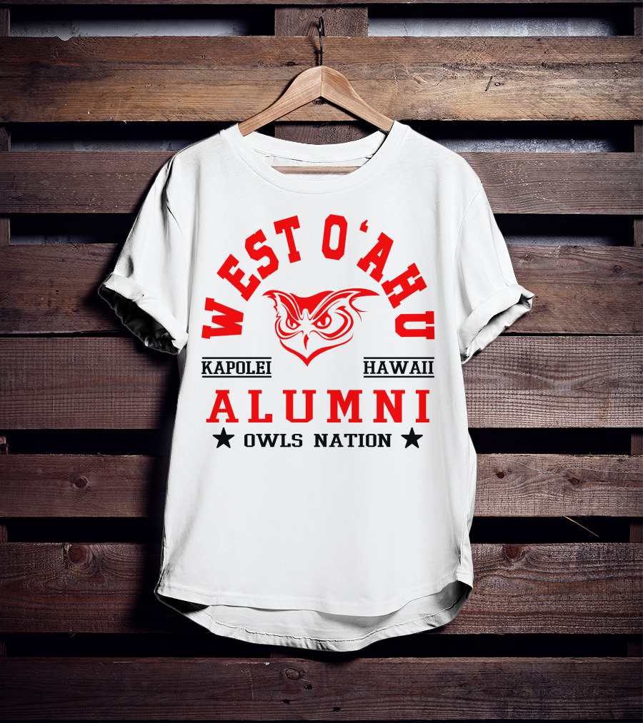 West O'ahu Kapolei Hawaii Alumni Owls Nation T-Shirt