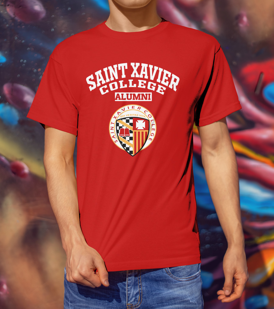 Saint Xavier College Alumni Crest Via Veritas Vita T-Shirt