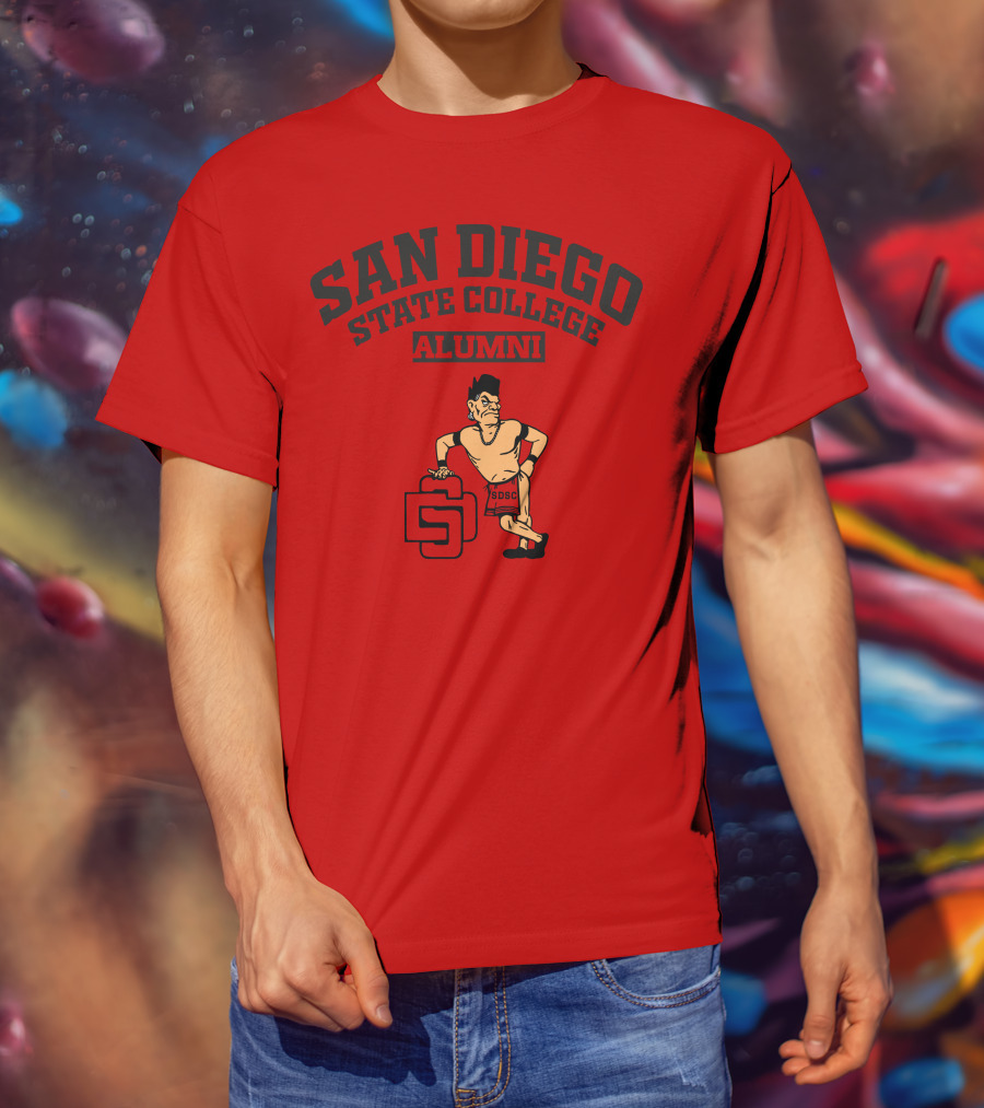 San Diego State College Alumni SDSC Vintage Style Retro Pose T-Shirt