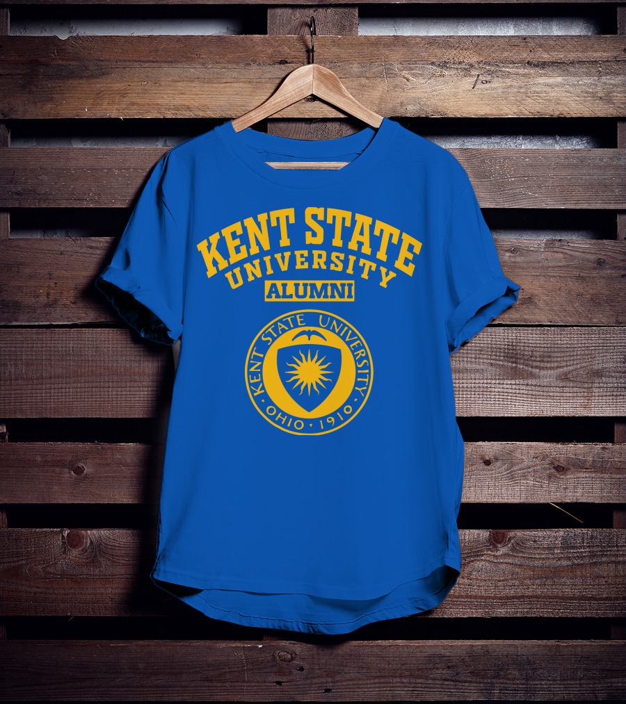 Kent State University Alumni Ohio 1910 Blue And Gold Emblem T-Shirt