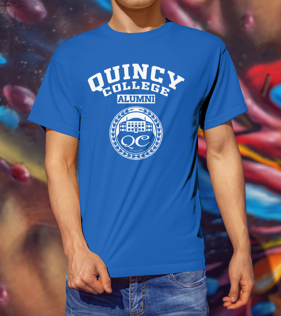 Quincy College Alumni QC MCMLVIII Crest T-Shirt