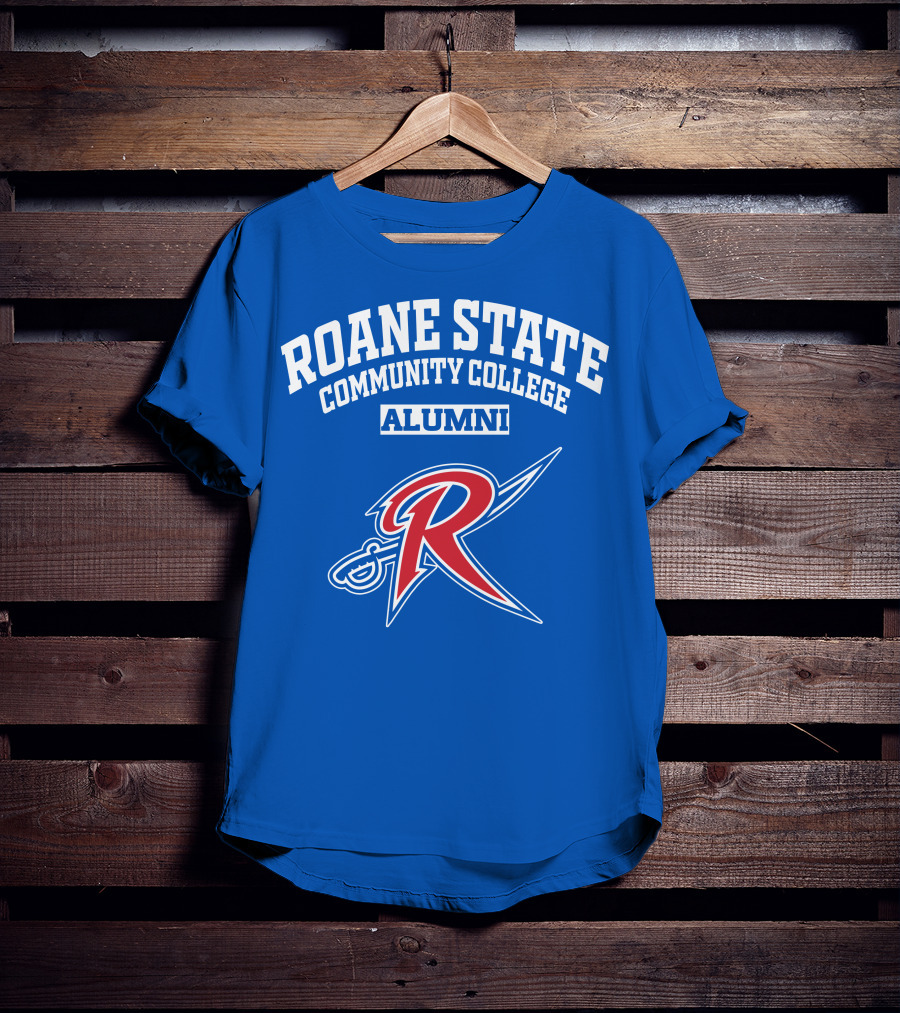 Roane State Community College Alumni With Red R Logo And Sword T-Shirt