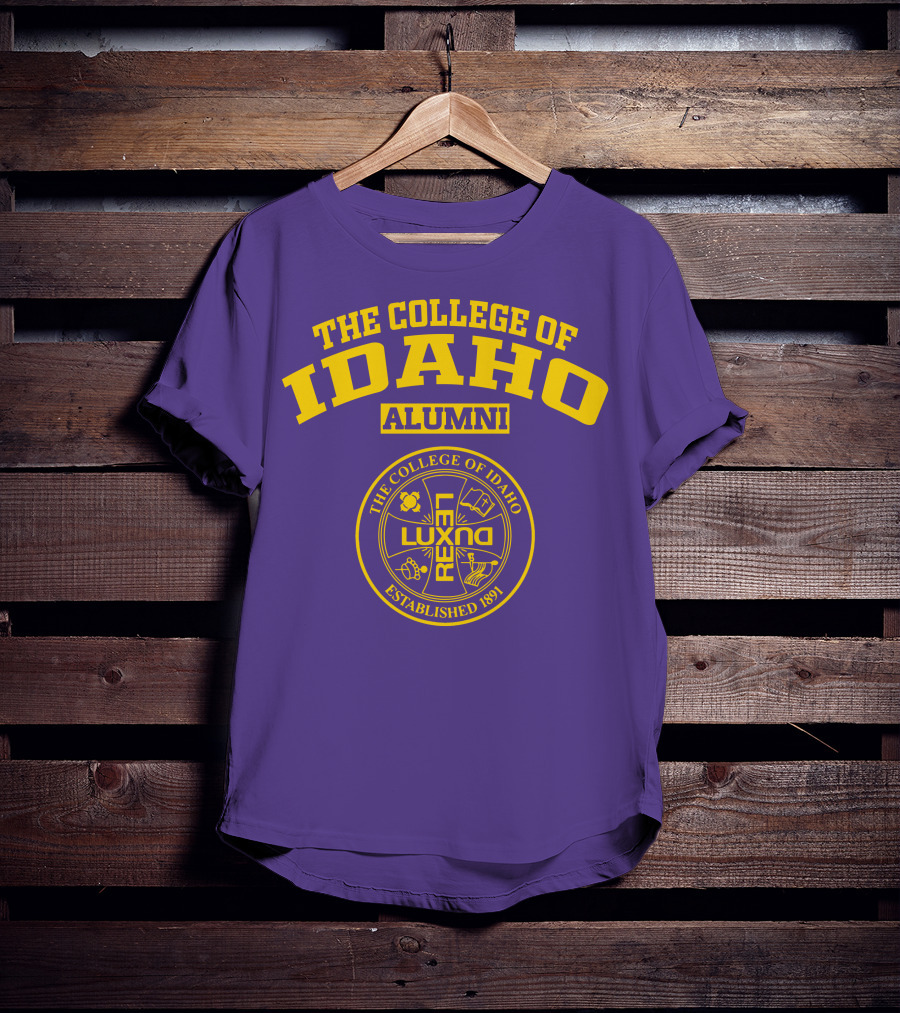 The College Of Idaho Alumni Lux Rex Established 1891 T-Shirt