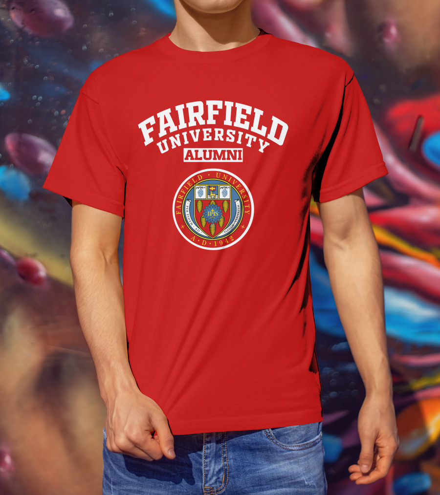 FAIRFIELD UNIVERSITY ALUMNI A.D. 1942 IHS Seal T-Shirt