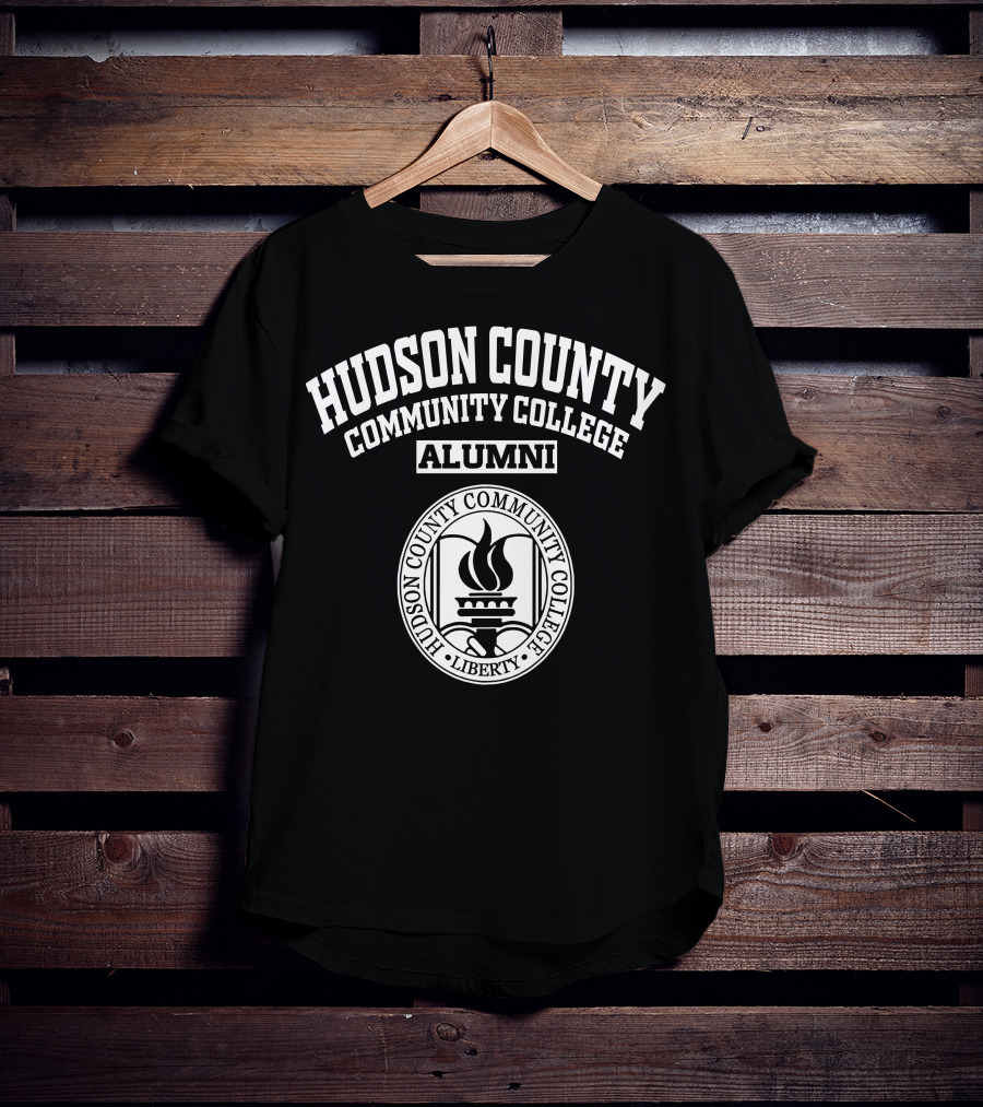 Hudson County Community College Alumni Liberty Emblem T-Shirt