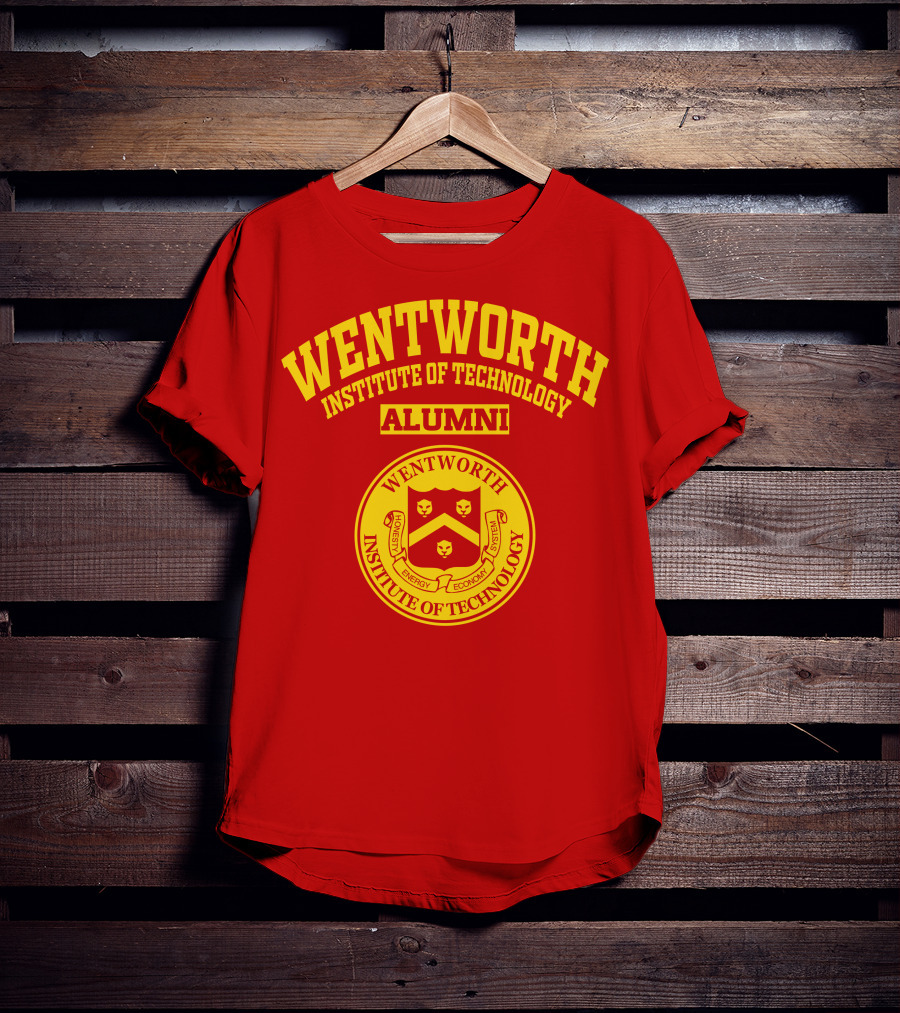 Wentworth Institute Of Technology Alumni Honesty Energy Economy System Crest T-Shirt