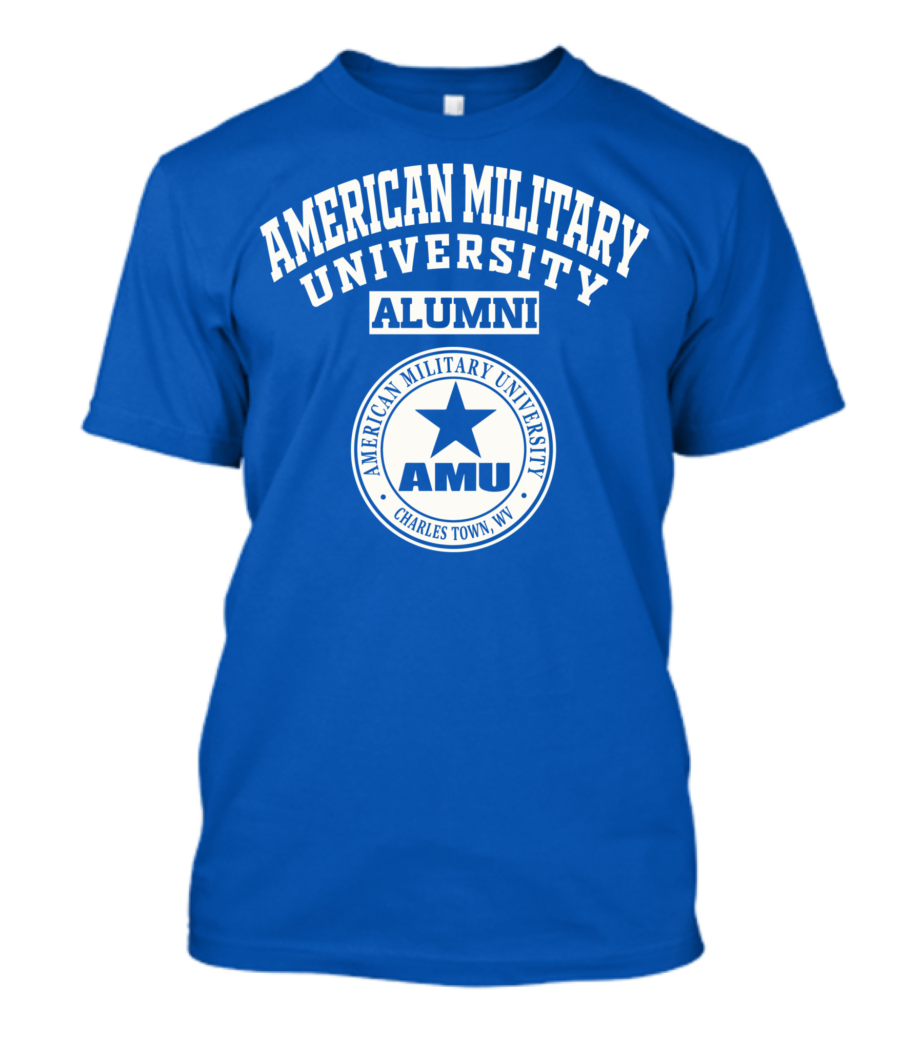 American Military University Alumni AMU Charles Town WV Star Badge T-Shirt
