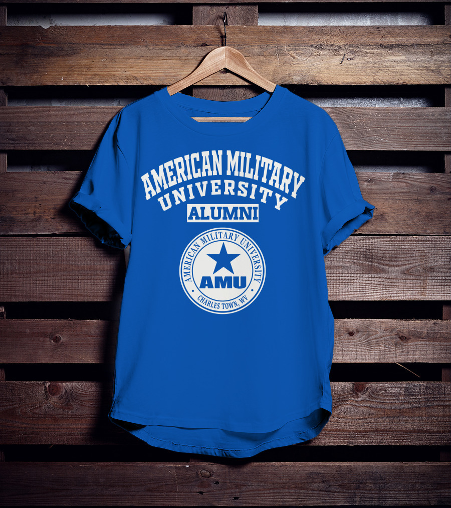 American Military University Alumni AMU Charles Town WV Star Badge T-Shirt