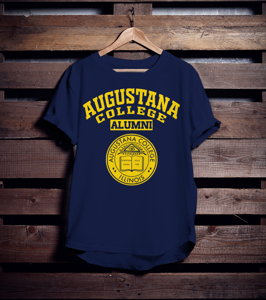 Augustana College Alumni Illinois Seal Scriptura Sacra Sola Fide T-Shirt