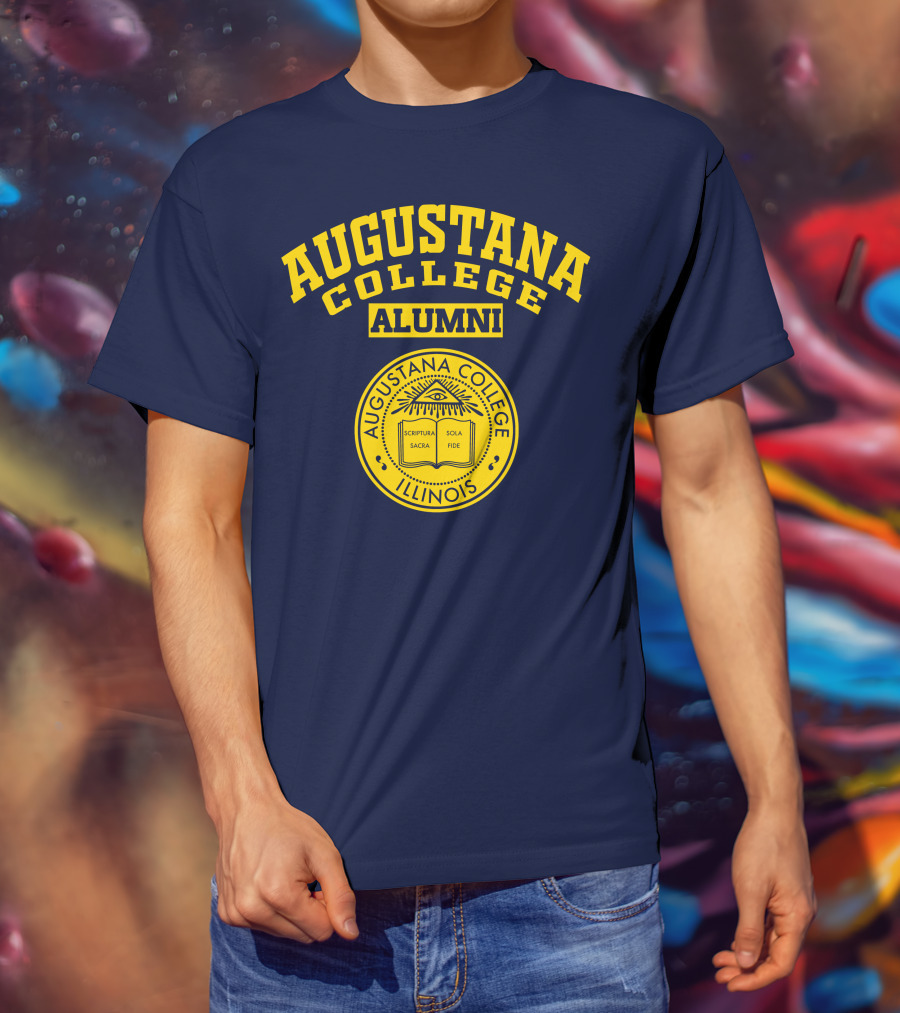 Augustana College Alumni Illinois Seal Scriptura Sacra Sola Fide T-Shirt