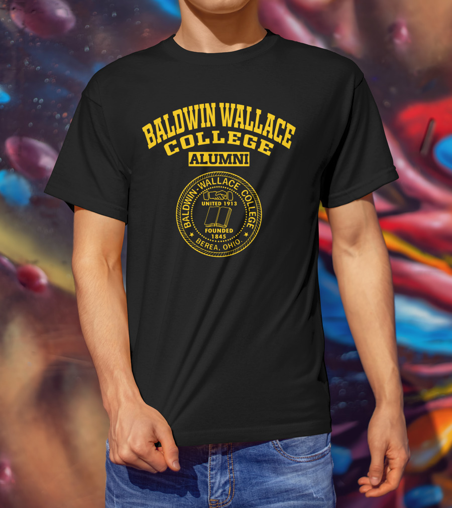 Baldwin Wallace College Alumni Logo United 1913 Founded 1845 Berea Ohio T-Shirt