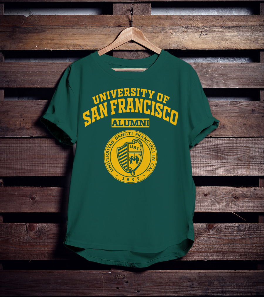 University Of San Francisco Alumni Universitas Sancti Francisci IN Cal 1855 Usf T-Shirt