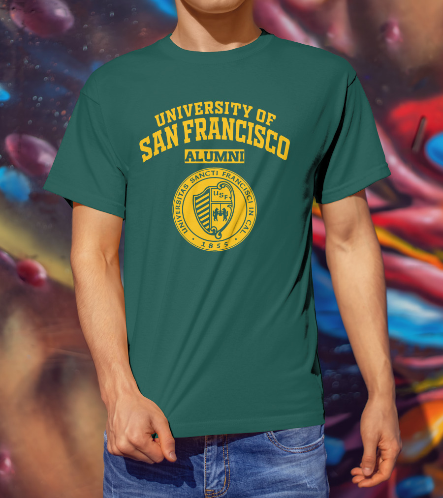 University Of San Francisco Alumni Universitas Sancti Francisci IN Cal 1855 Usf T-Shirt