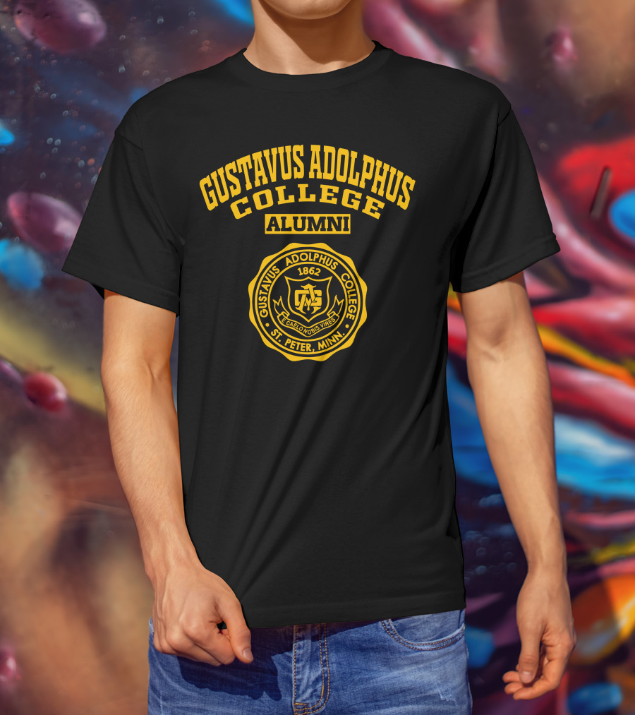 Gustavus Adolphus College Alumni 1862 St. Peter Minn. C. Caelo Nobis Vires T-Shirt